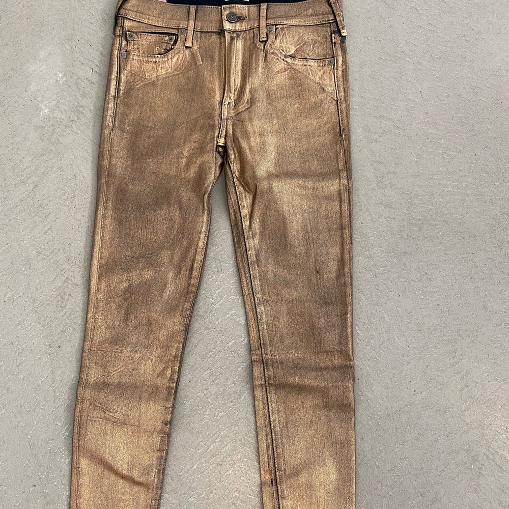 True Religion - Skinny waxed metallic jeans - 27